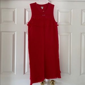J.Crew red knit shift dress